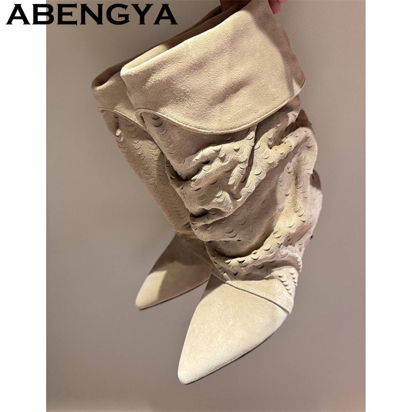 New Ethnic Fashion - Женские полусапоги до середины икры 2026: