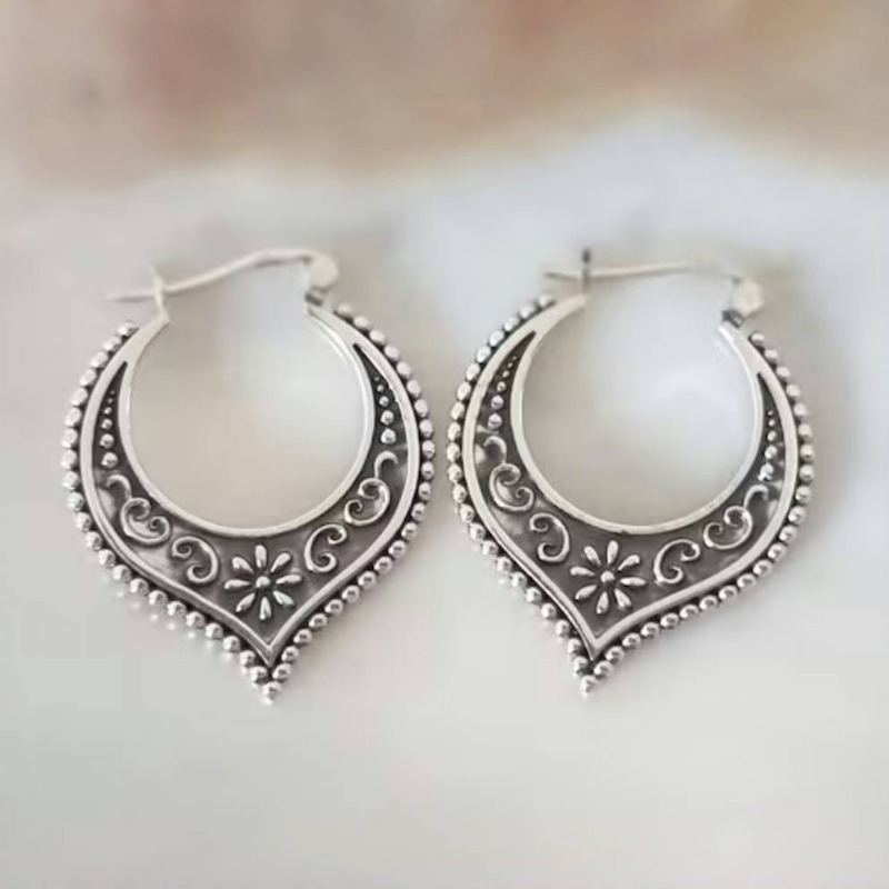 Винтажные серьги-кольца ручной – обзор и цена Ethnic Modern Fashion
