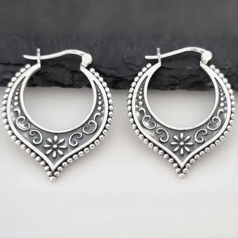 Винтажные серьги-кольца ручной – обзор и цена Ethnic Modern Fashion